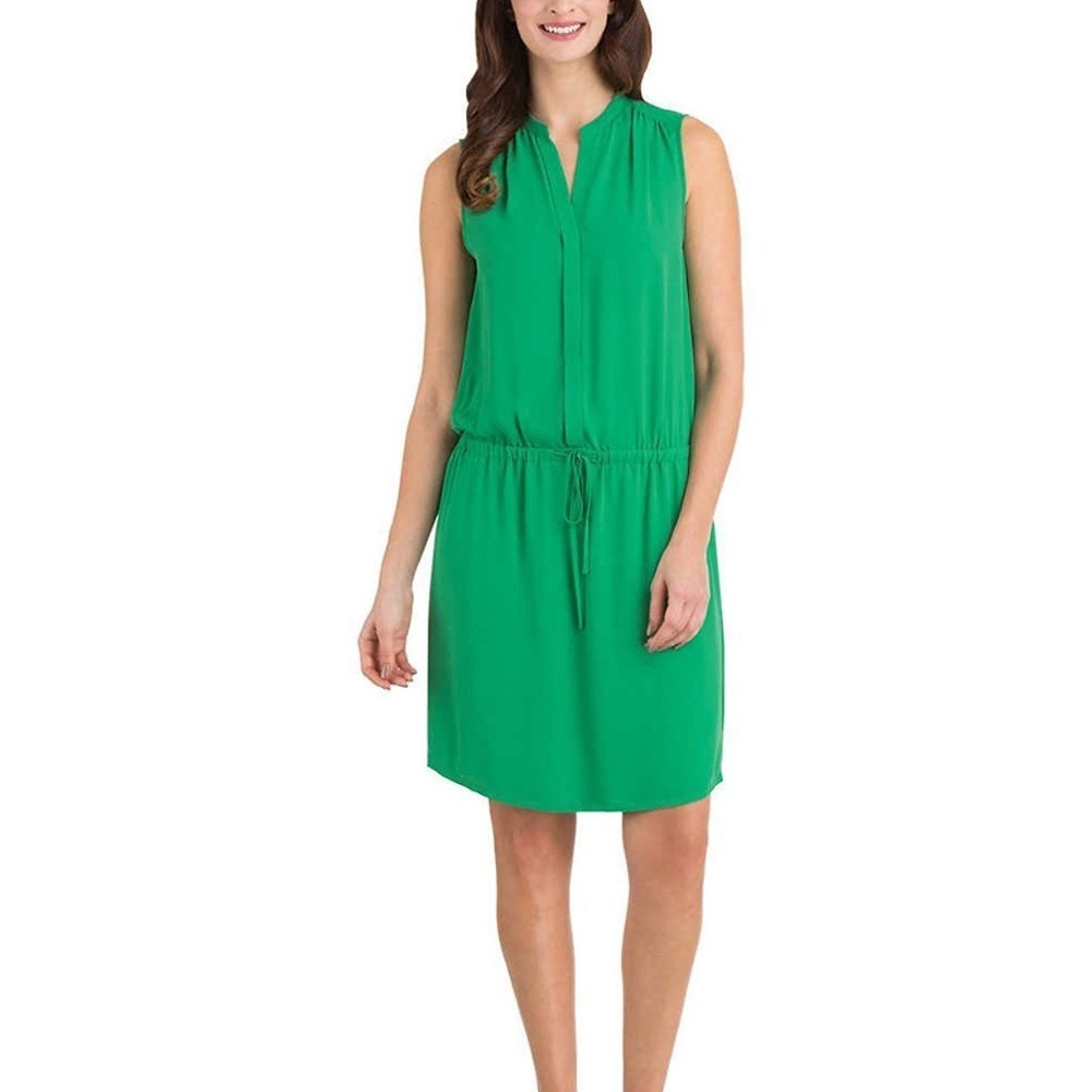 Hilary Radley Sleeveless Layered Sheer Tunic Dress